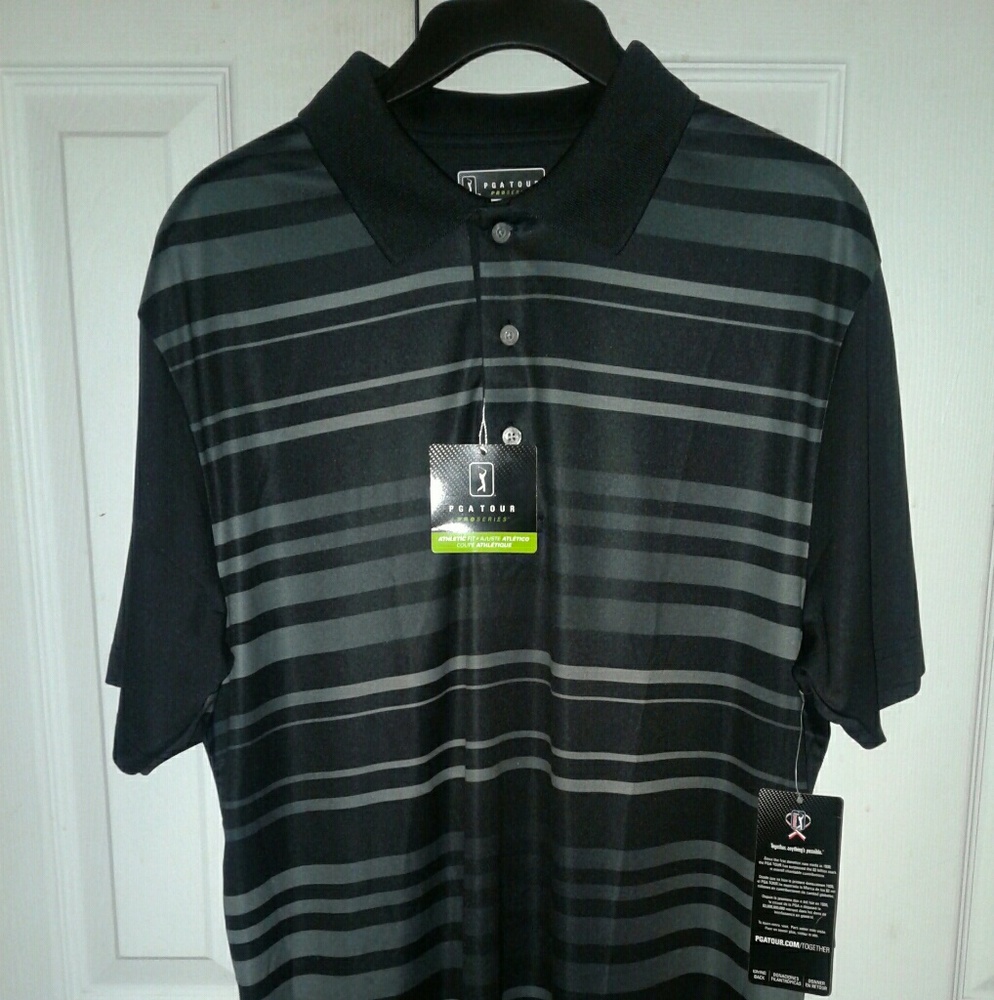 PGA TOUR BLACK POLO SHIRT
